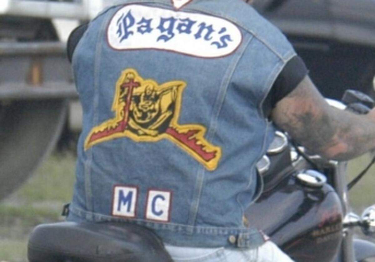 A shot of a Pagan’s Motorcycle Club gang member
