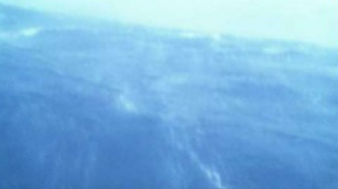 Walls of water 30 feet high churned up by Hurricane Erin. See NOAA buoy photos