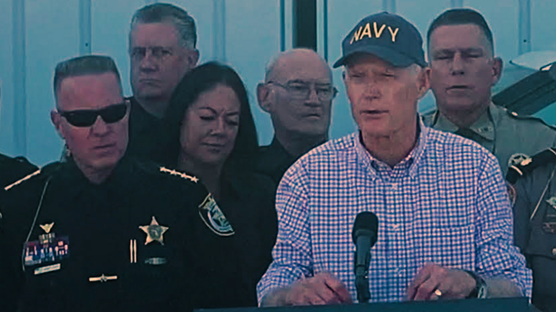 When Florida Sen. Rick Scott dons his Navy cap for street cred, lies surely follow | Opinion
