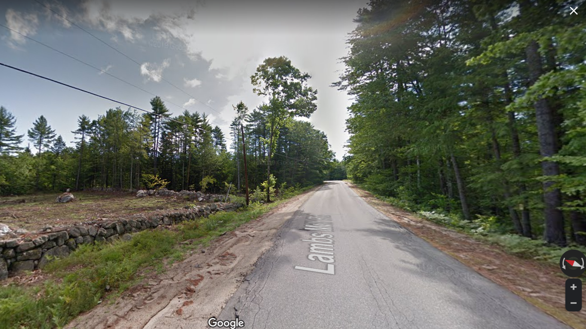 A Street View image of Lambs Mills Road in Naples, Maine, where the Sept. 17 accident occurred.