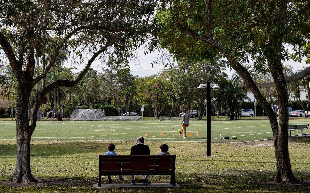 Village Green Park en 450 Crandon Blvd, Key Biscayne, donde Olea enseñaba gimnasia.