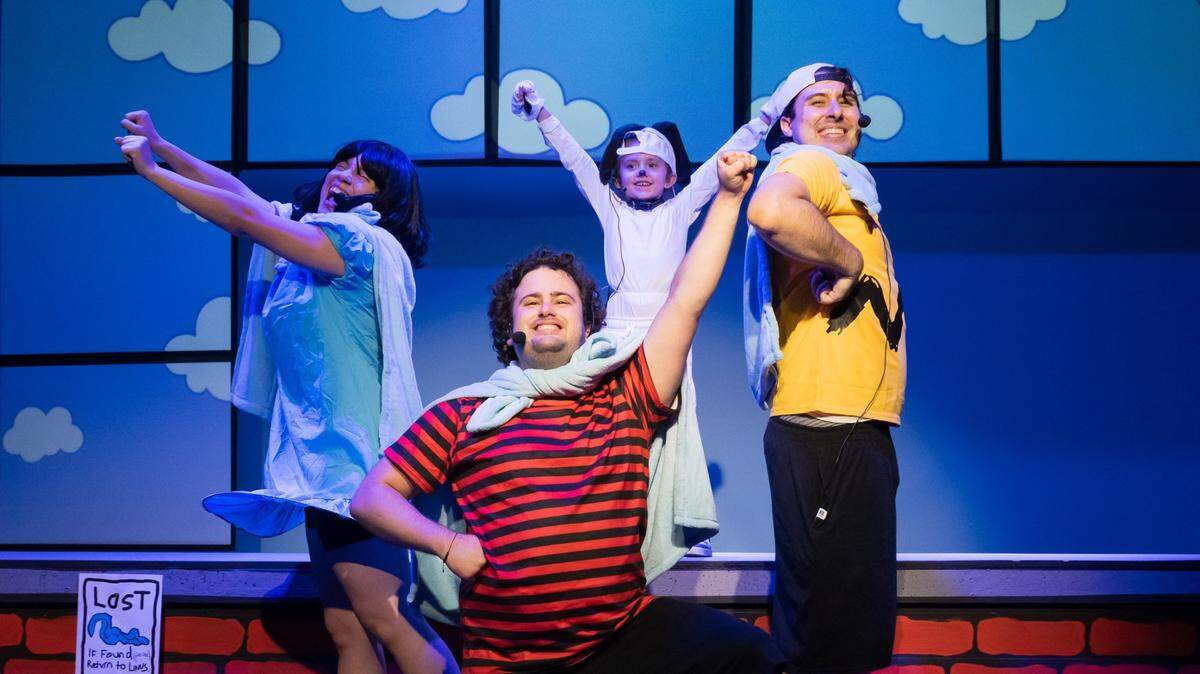 From left, Jessica Calle, Pablo de Pablo, Ivy Rose Linares and Sergio Tamayo perform in the Miami Children’s Museum play “If I Gave the World My Blanket.” The show is included with museum admission and staged inside the museum’s auditorium.