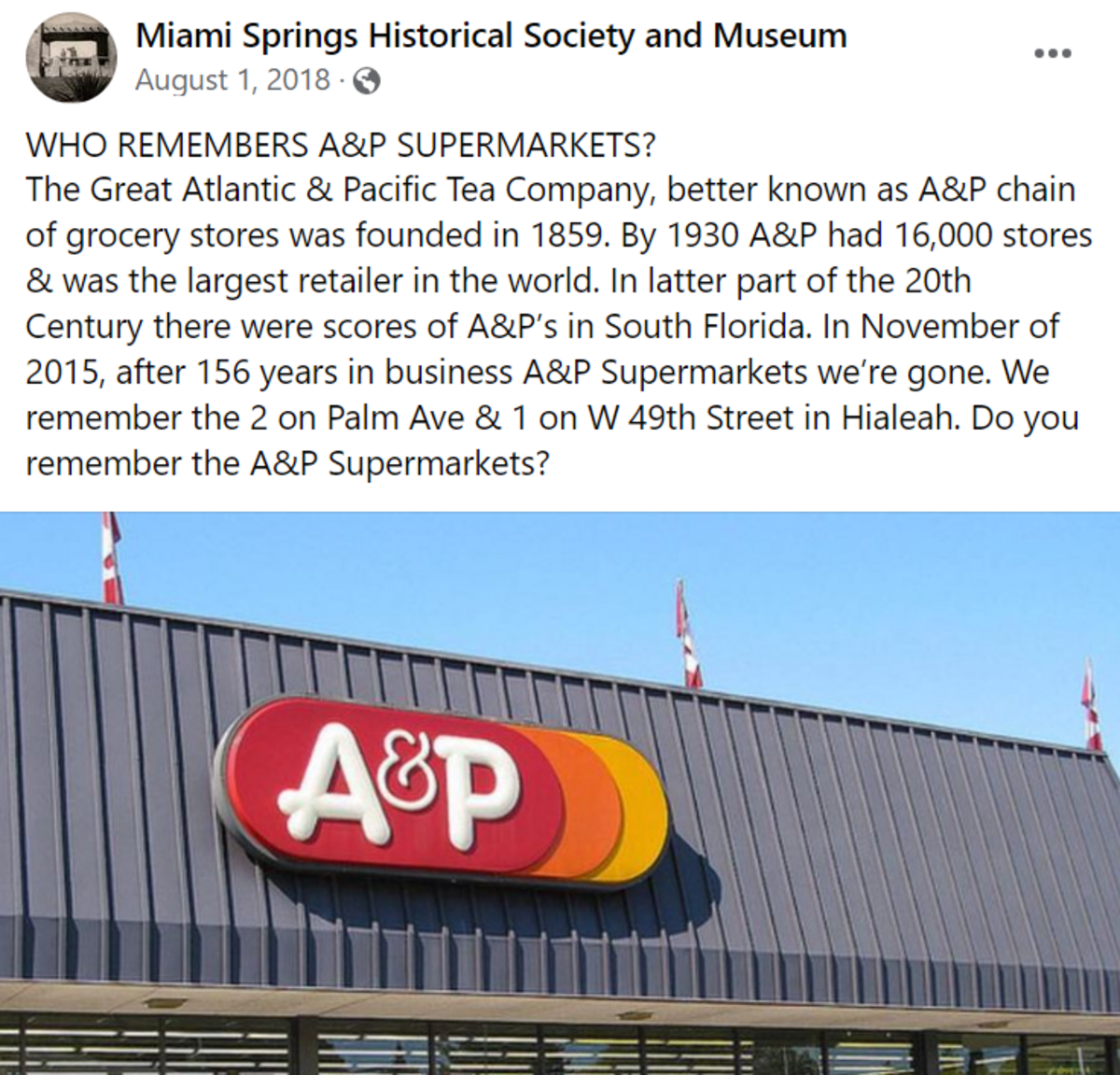 A&P store