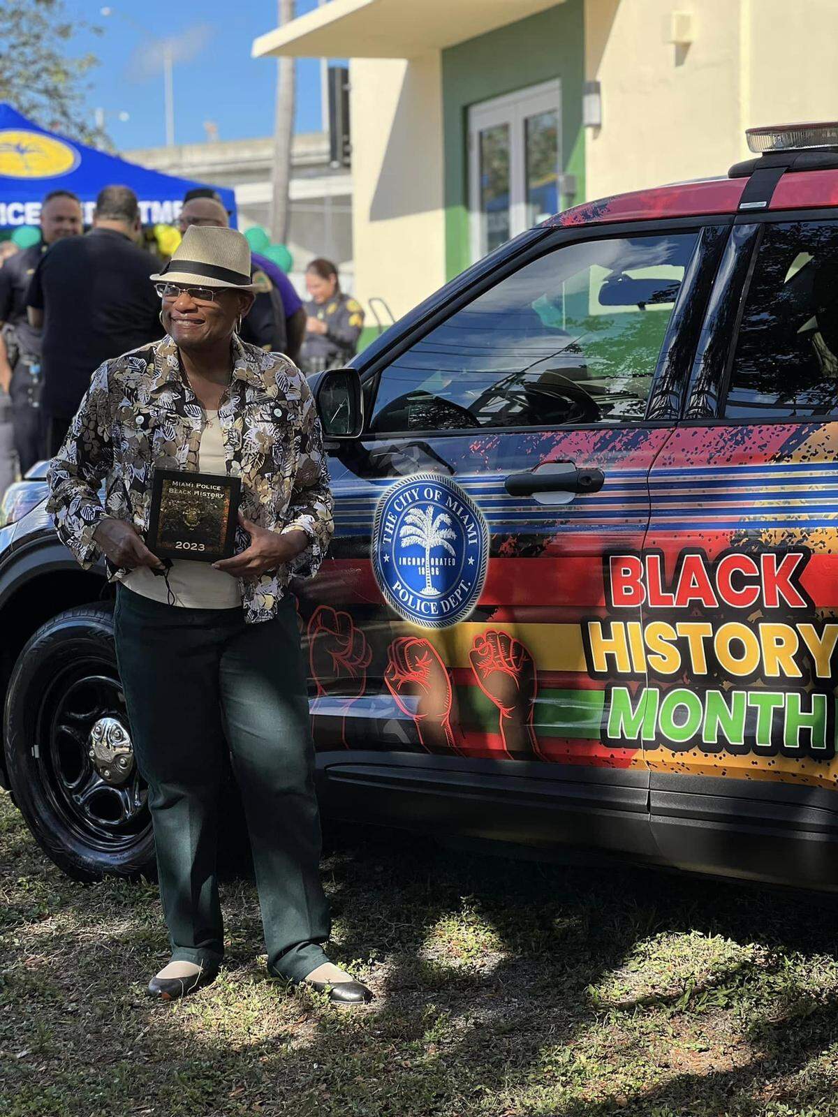 Miami police unveiled a police car with a Black History Month theme on Thursday, Feb. 2, 2023.
