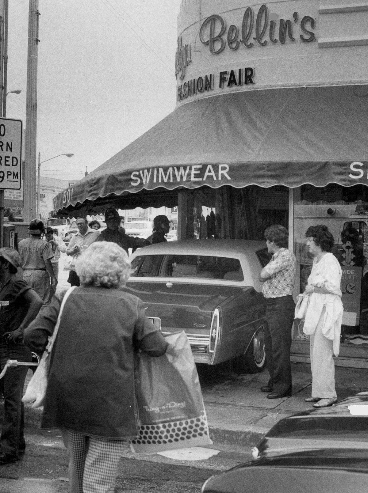 A car inside a store at Royal Palm Avenue and 41st Street.