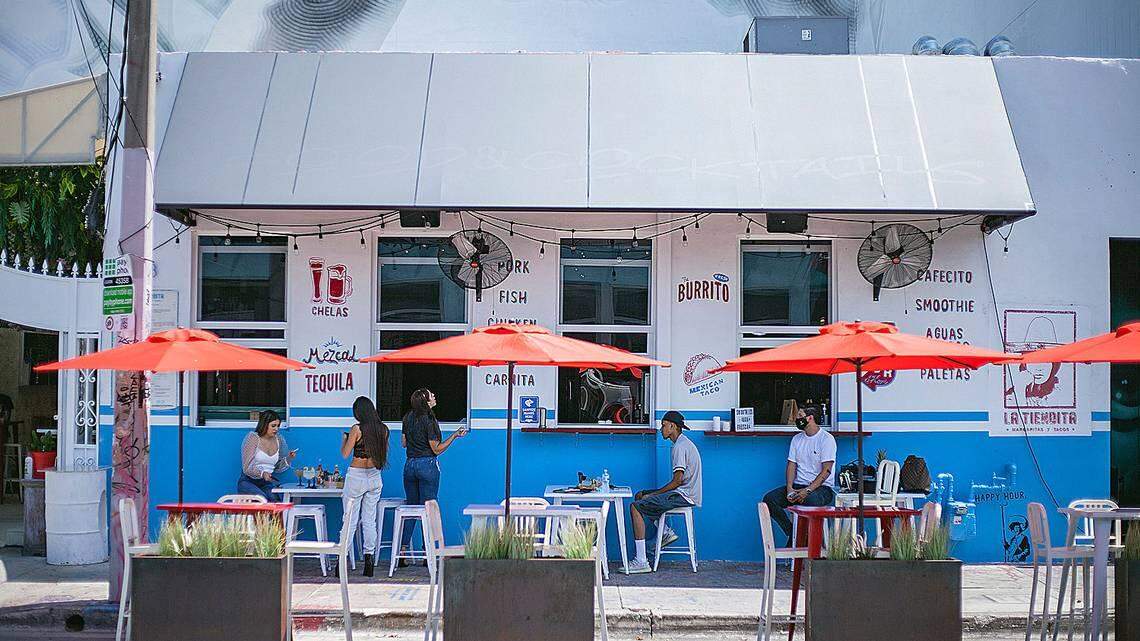 Restaurants don’t open for indoor dining until Aug. 31, but you can still get takeout or eat outside this weekend at spots like Wynwood’s La Tiendita Taqueria.