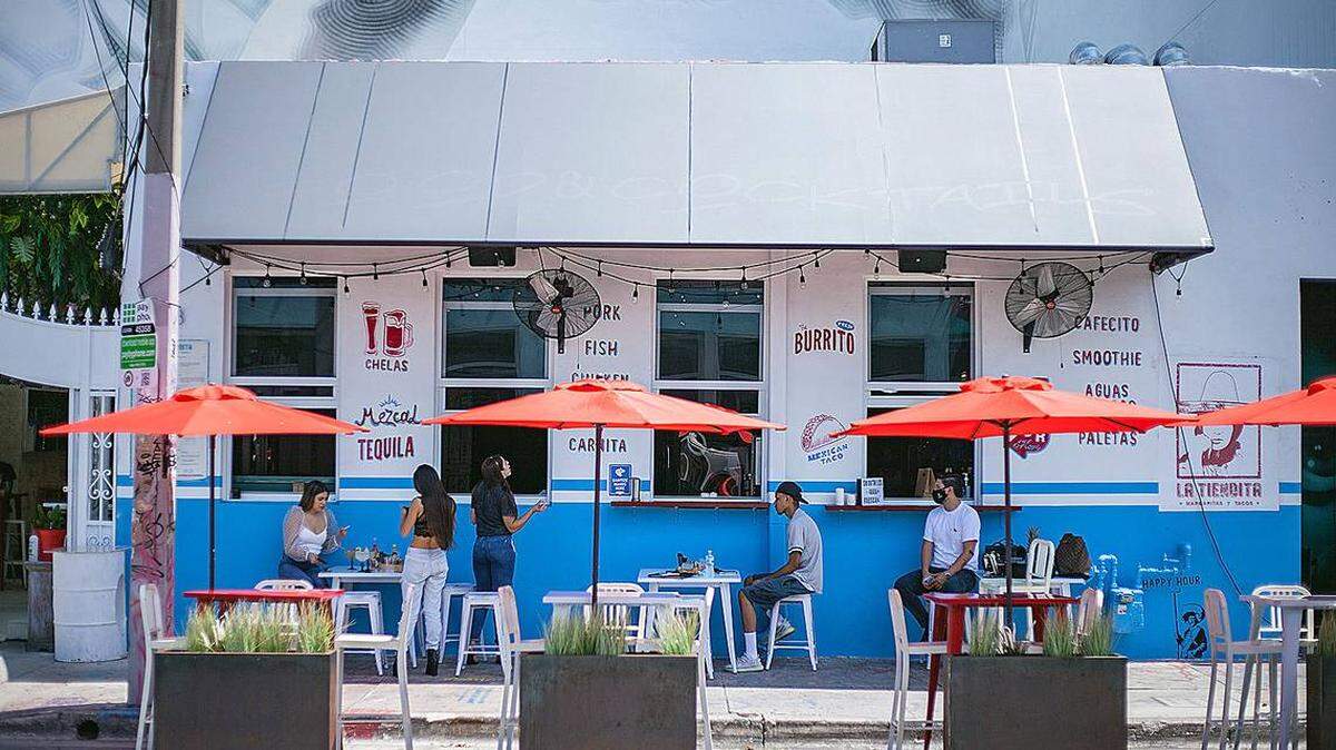 Restaurants don’t open for indoor dining until Aug. 31, but you can still get takeout or eat outside this weekend at spots like Wynwood’s La Tiendita Taqueria.