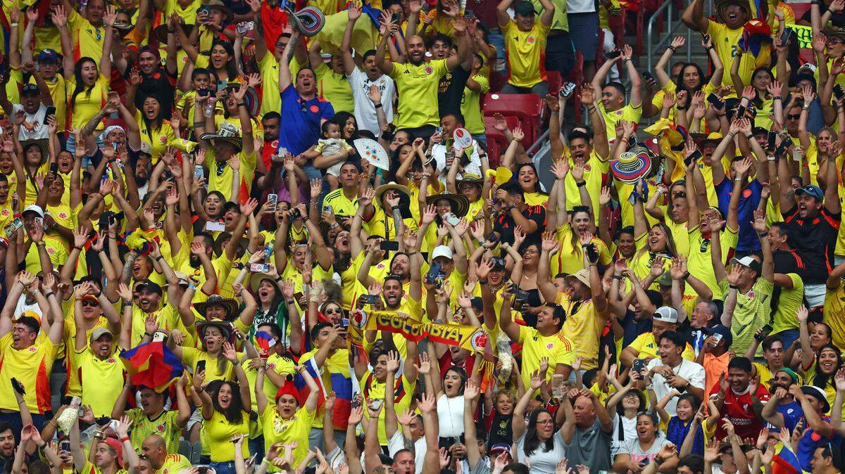 The top seven best-selling Copa America matches have involved Argentina and Colombia (fans shown), according to data from StubHub ticket marketplace.