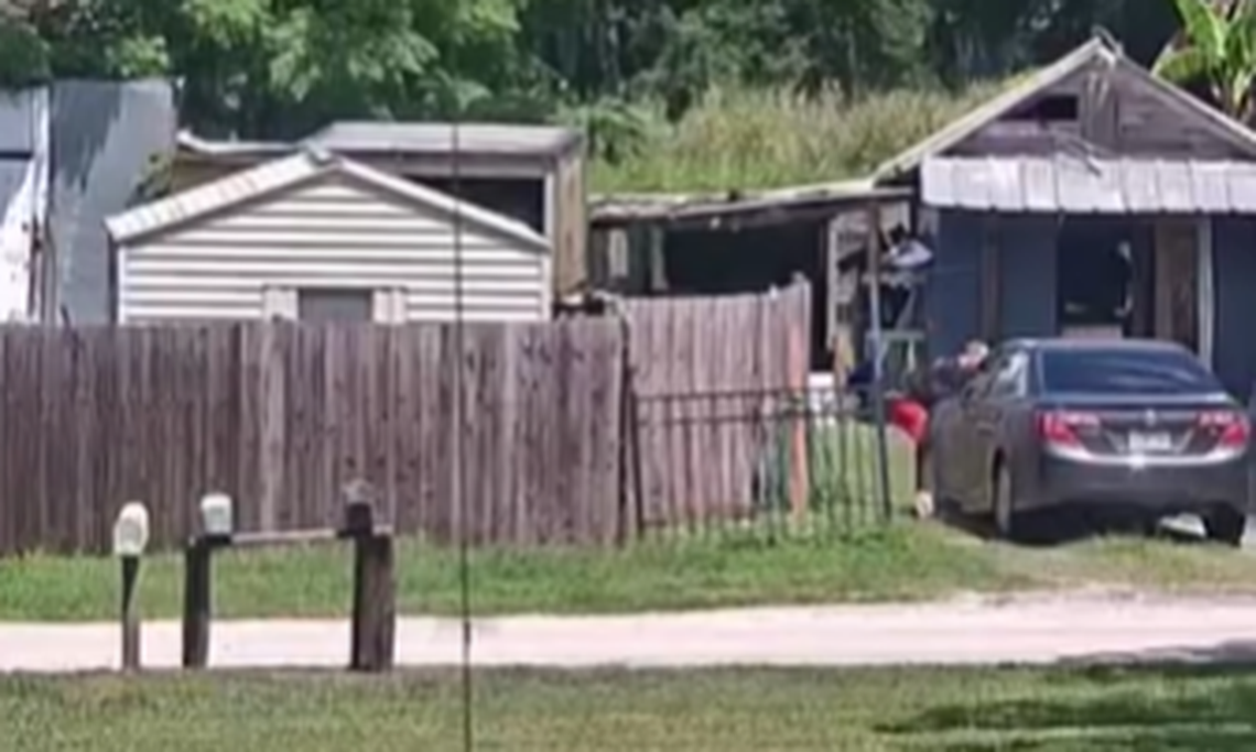 Video released by the sheriff’s office shows the man picked up the boy as he sat directly in front of the car, and the vehicle pursued them as they ran through a yard.