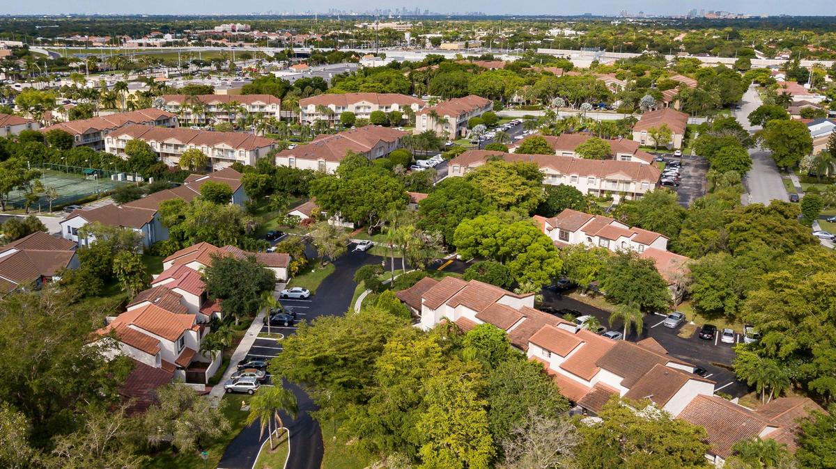 Aerial view of “The Kenlands” neighborhood in Miami, Florida, on Saturday, May 8, 2021.