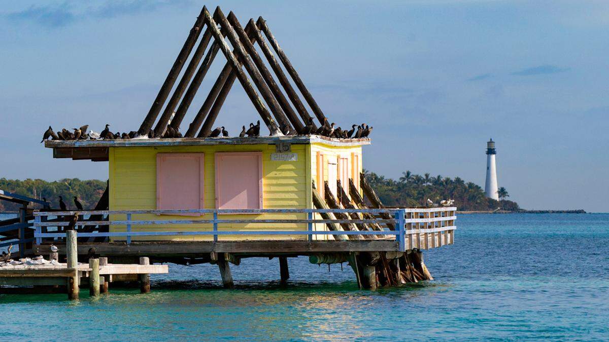 One of the remaining Stiltsville structures in Biscayne Bay.