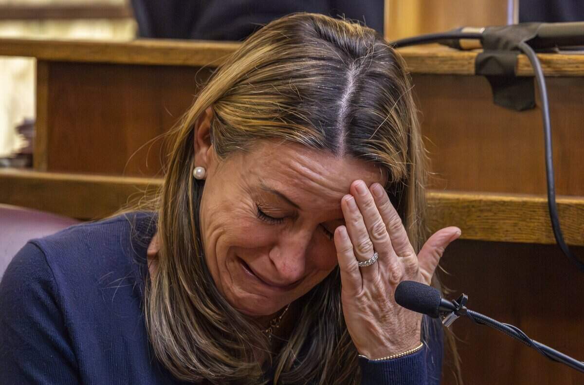 Cecilia Pino reacts as she testifies during the George Pino trial at the Richard E. Gerstein Justice Building on Tuesday, June 16, 2026, in Miami, Fla. Pino is charged in connection to the boat crash that killed 17-year-old Lucy Fernandez in 2022.