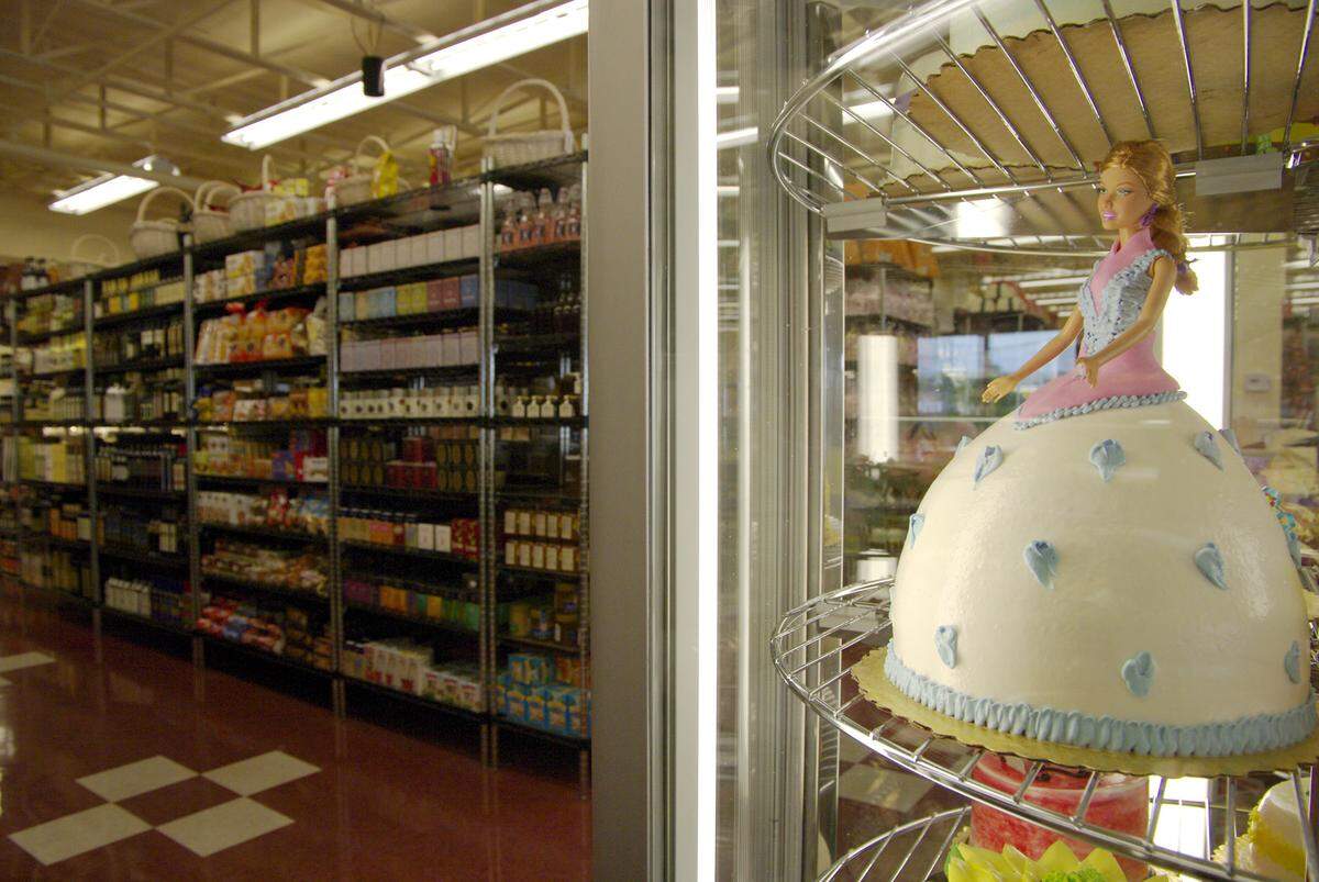 A Barbie cake at the Epicure Market in Sunny Isles Beach.