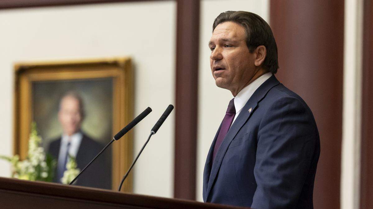 Gov. Ron DeSantis at the Florida State Capitol on Jan. 13, 2026, in Tallahassee.