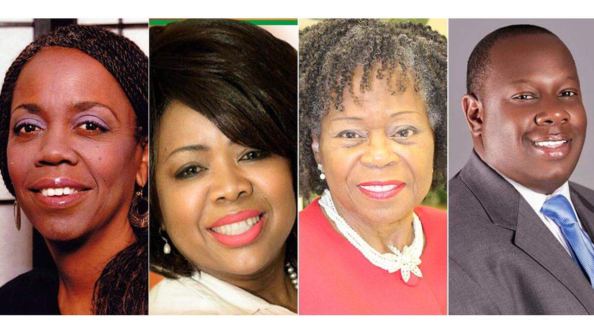 Miami Gardens run-off candidates from left to right: Janice Coakley, Katrina Wilson-Davis, Linda Hodges Holloway, Reggie Leon.