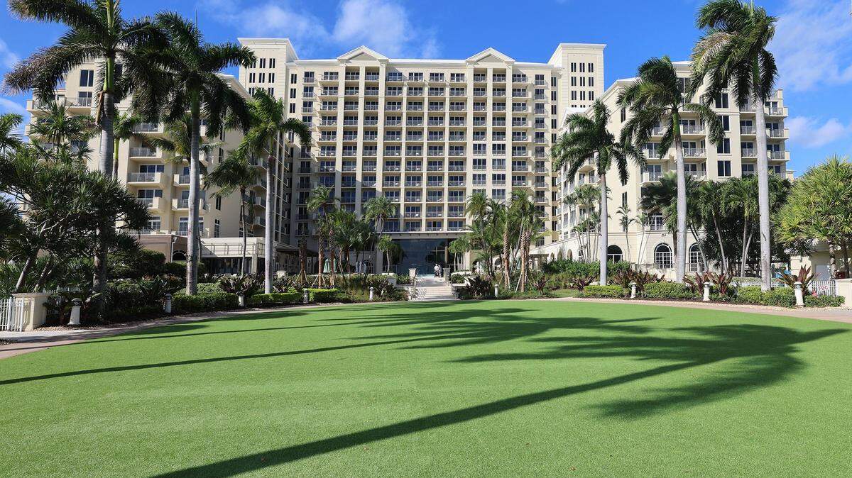 Outside the newly renovated Ritz-Carlton. The luxury hotel reopened after undergoing several months of renovations. Taken on Tuesday, December 16, 2025, in Key Biscayne, Florida.