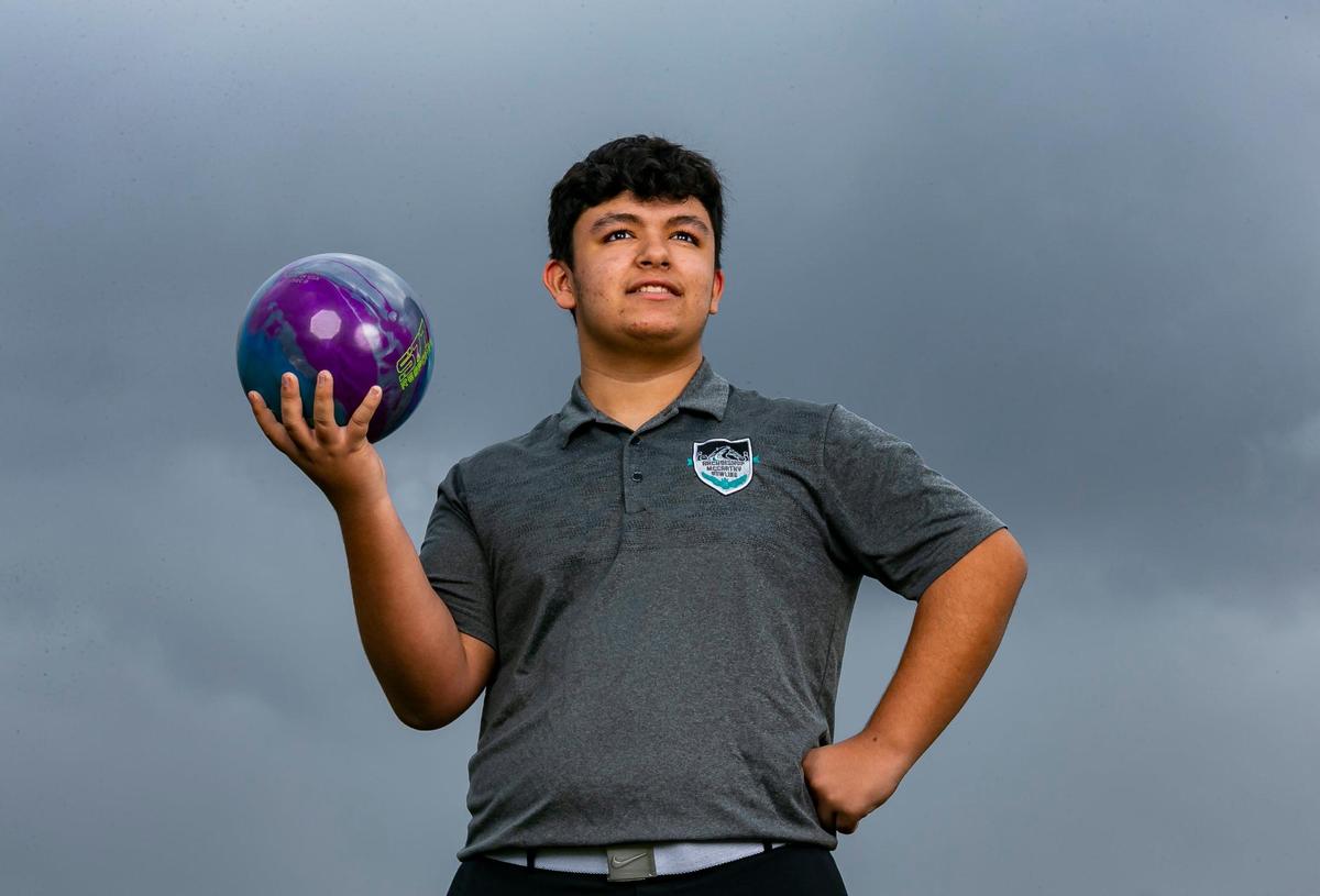 Broward Bowling Player of the Year Colin Boisvert, from Archbishop McCarthy, is photographed at Brian Piccolo Park in Hollywood, Florida on Tuesday, January 11, 2022.