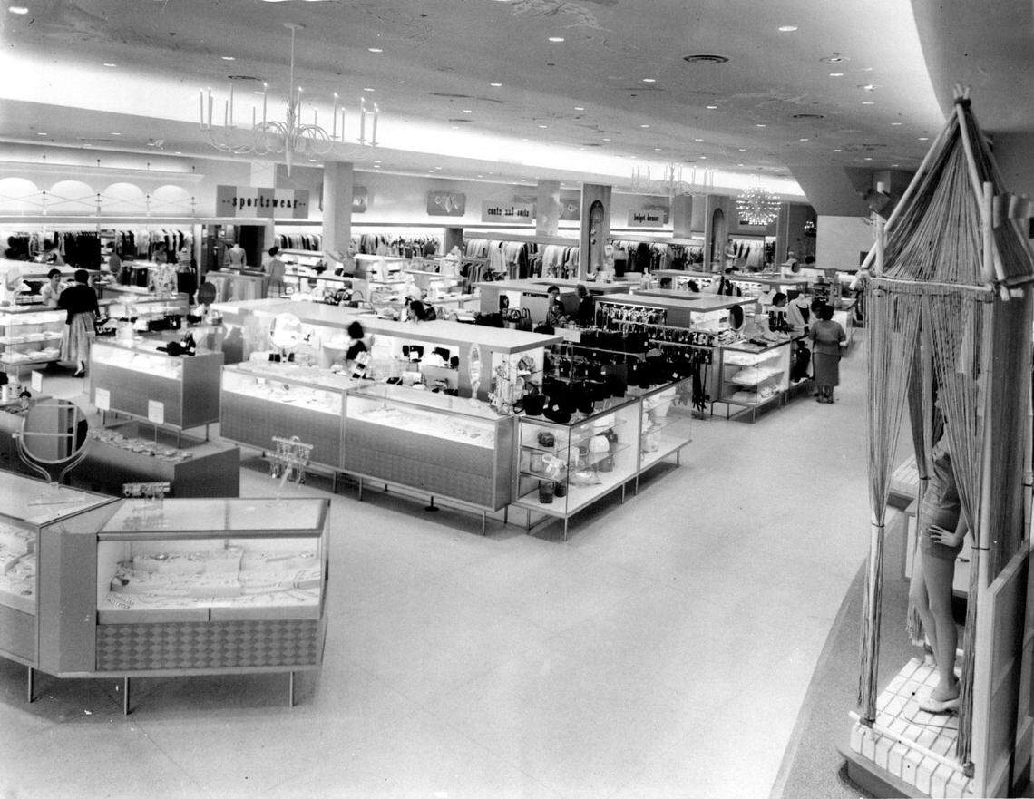 In 1965, the inside of the Burdines store in South Beach.