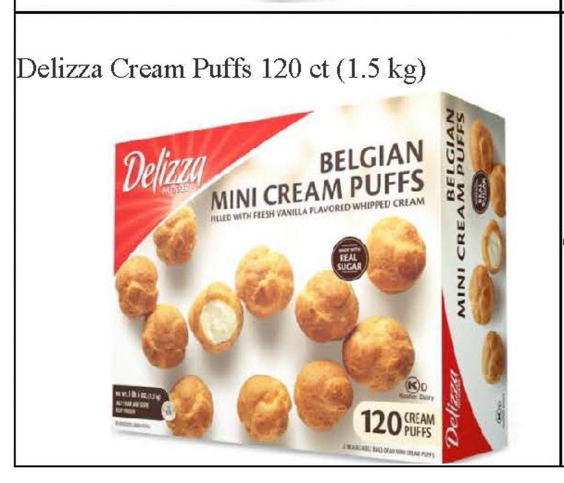 Delizza Belgian Mini Cream Puffs, 120-count box