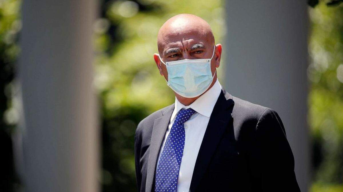 Moncef Slaoui, above, a former executive with giant pharmaceutical company GlaxoSmithKline, is leading the president’s push for a coronavirus vaccine, along with Army Gen. Gustave F. Perna.