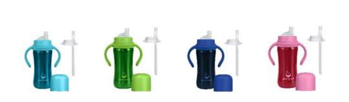 Vasos de acero inoxidable con pajilla Green Sprouts