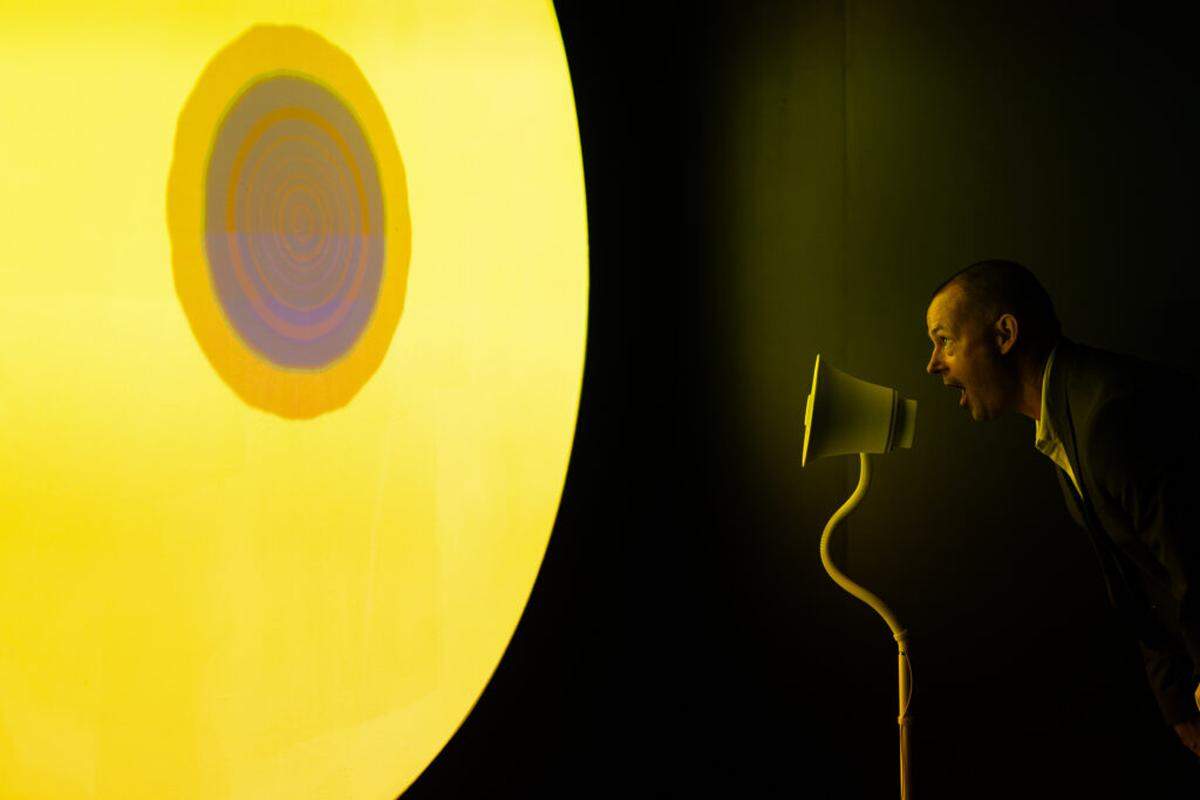“Pitch Paint Revisited,” an interactive artwork, provides museum-goers with the opportunity to paint with their voice.