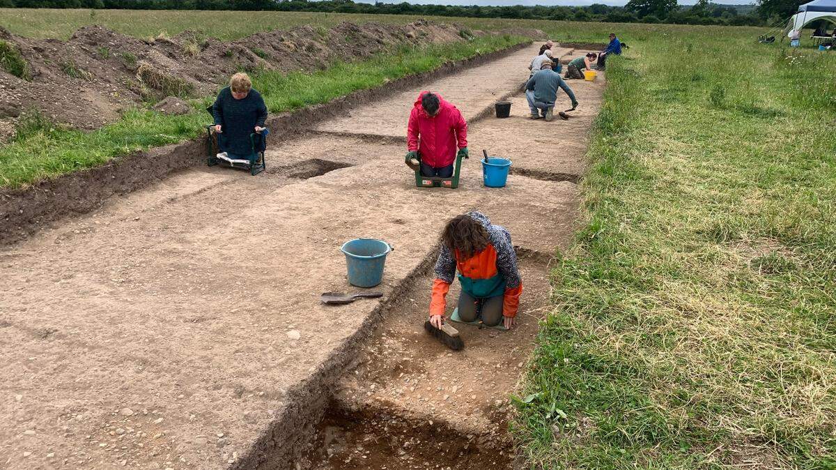 Students and volunteers excavated a suspected Roman site in Wales when they made another discovery.