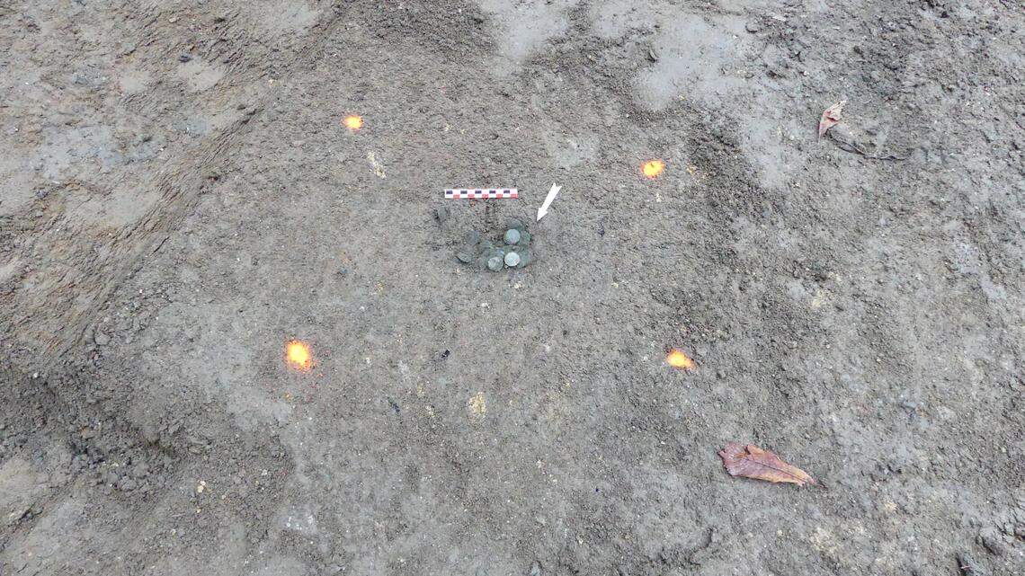 Archaeologists found a stash of medieval coins in France, officials said.