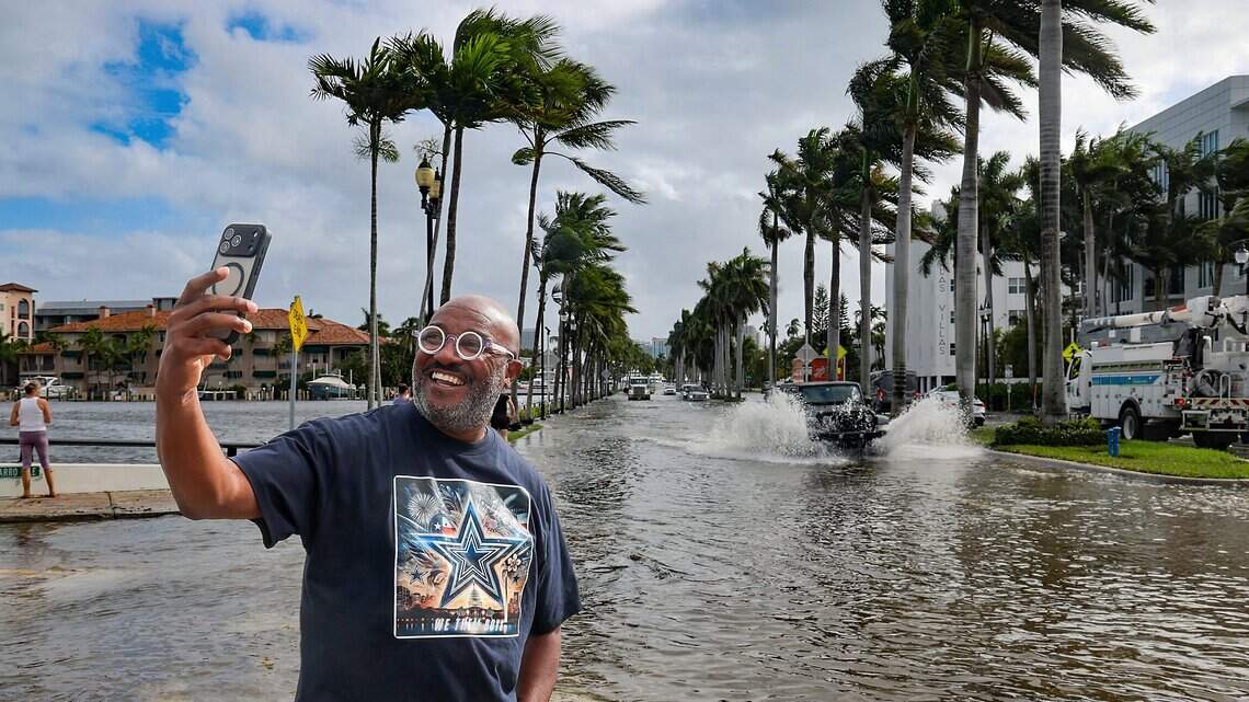 ‘Highest king tide ever’ swamps South Florida and exposes danger of sea rise
