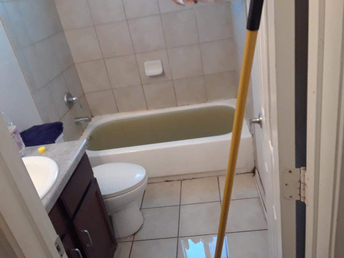 When Opa-locka’s sewers back up, Daphne Alteme’s bathtub also fills to the brim with sewage. She plans to buy a new shower curtain, because the sewage backup has stained hers brown. Alteme, 41, lives in a two-bedroom apartment with her two kids; her 10-year-old son has asthma.