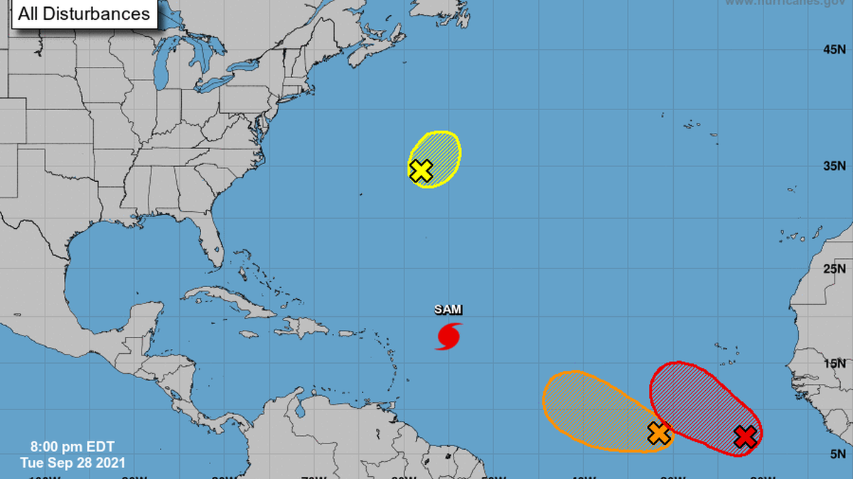 Three tropical depressions are forecast to form soon. One of them is the remnants of Peter.
