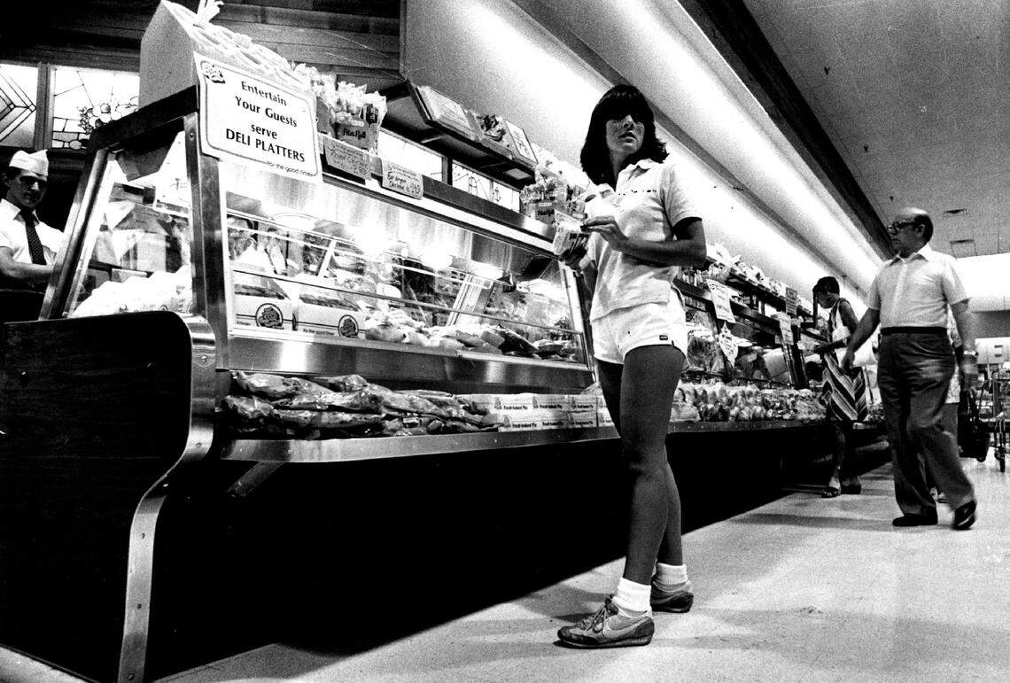 A customer at the deli counter in Fort Lauderdale in the early 1980s.
