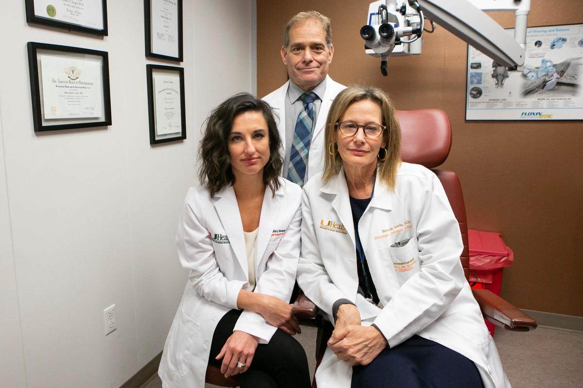 From left, Hillary Snapp, Au.D, Ph.D., Michael E. Hoffer, M.D., and Bonnie E. Levin, Ph.D. at the University of Miami Miller School of Medicine in Allapattah on Friday, Nov. 7, 2018. They are part of the team that released a study into the acute symptoms and clinical findings in U.S. diplomatic personnel living in Havana who experienced neurosensory symptoms after exposure to a unique sound/pressure phenomenon.