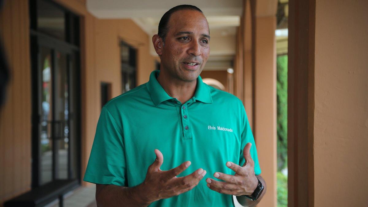Elvis Maldonado is a mayoral candidate for the City of Homestead. He was out canvassing the city on Thursday, Sept. 3, 2021.