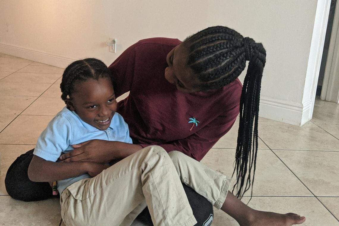  Stephanie Pavilus with her son, Kai, who was born prematurely with underdeveloped lungs. Kai, 5, is healthy now but he has autism.