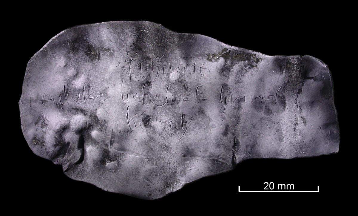 The tablet was inscribed with a curse against two people, according to experts.