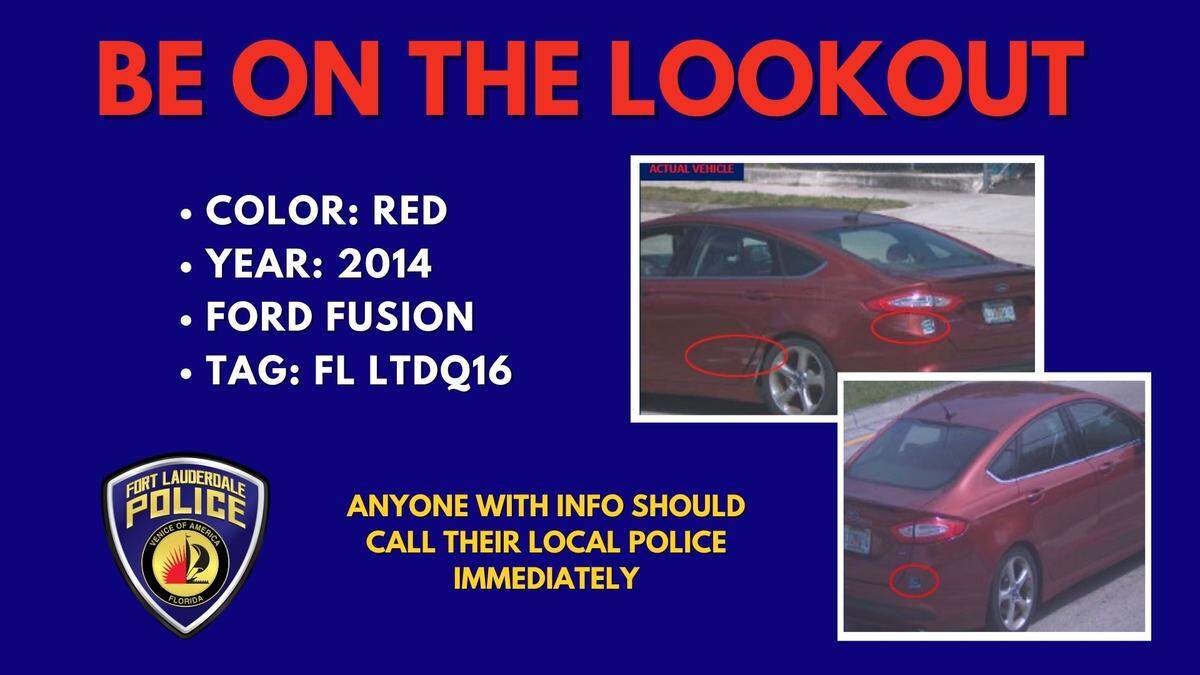 A photo of the red 2014 Ford Fusion with license plate number LTDQ16.