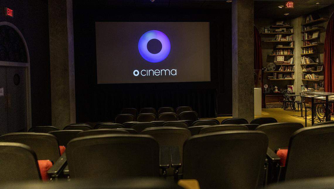 Inside view of the O Cinema, an independent, non-profit movie theater, located inside the former City of Miami Beach Historic City Hall on Washington Avenue and 12th Street, on Friday October 03, 2025.