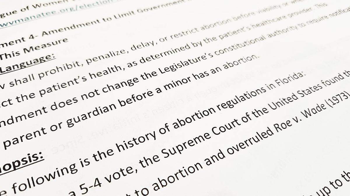 Amendment 4, a ballot measure that would restrict the ability of statewide government officials to meddle with abortion rights, will be on the 2024 election ballot.