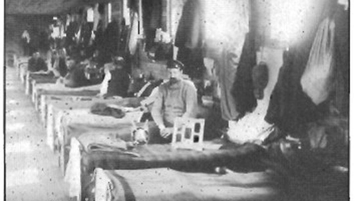 Interior view of one of the internment camp barracks at Fort Oglethorpe, Georgia, during World War I. The Alien Enemies Act has been invoked three times in U.S. history prior to President Donald Trump’s recent executive order.
