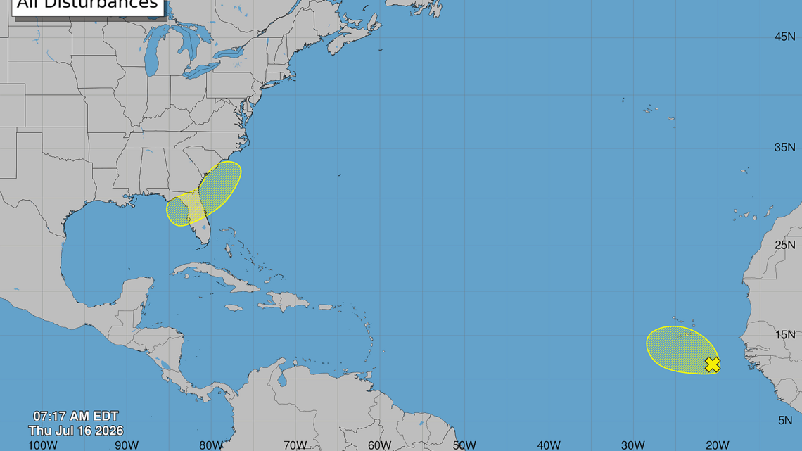 Hurricane center eyeing potential storms. One could douse Florida