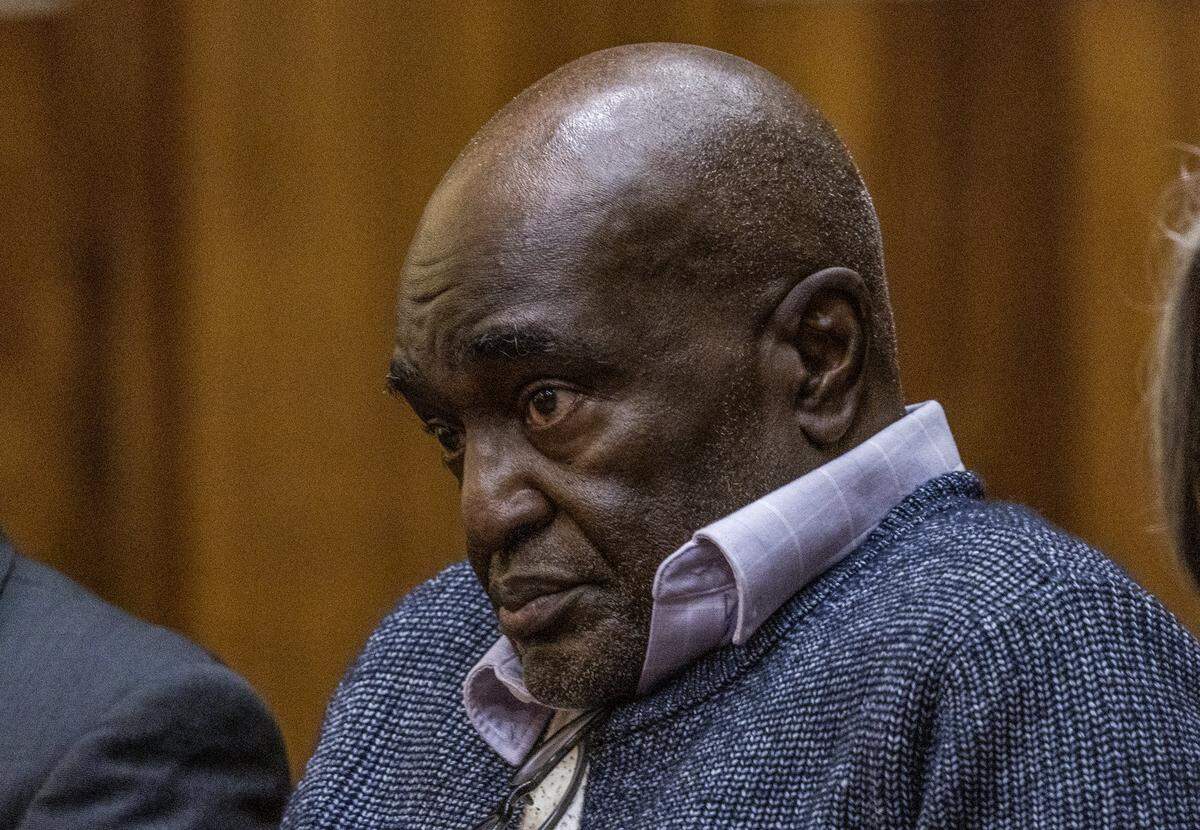 Harrel Braddy, convicted of leaving a 5-year-old girl to die in the Everglades in 1998, reacts as verdict is read in his death penalty resentencing hearing in Courtroom 4-1 at the Richard E. Gerstein Justice Building, on Friday, January 30, 2026.