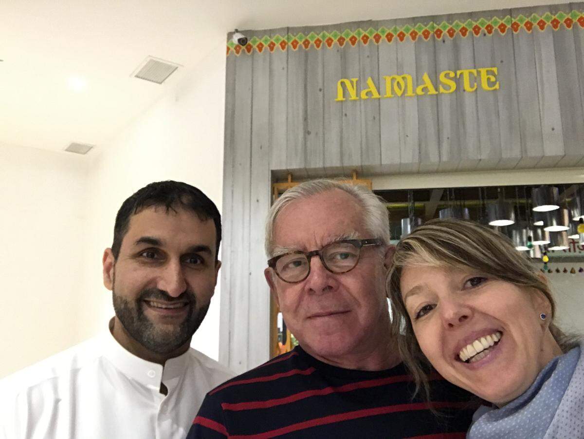Dr. Hisham Al-Khayat (left), a Kuwaiti neurosurgeon who said he was denied entry to the U.S. last week, is pictured with Dr. S. Anthony Wolfe (middle), a longtime friend of Al-Khayat and the chief of Plastic Surgery and Reconstructive Surgery at Nicklaus Children’s Hospital.