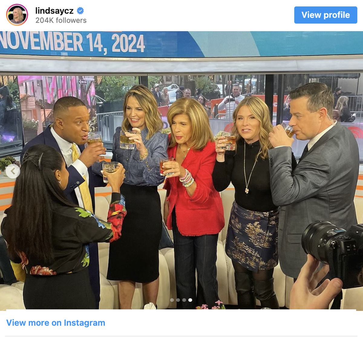 Craig Melvin celebrating his promotion.