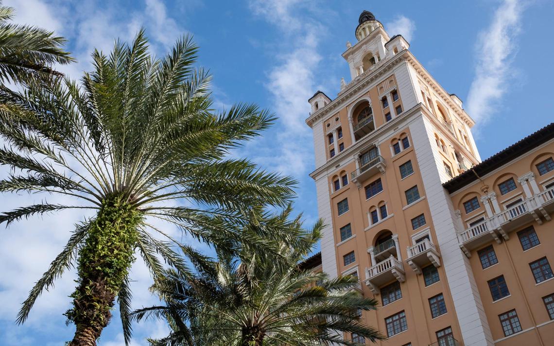 The historic Biltmore Hotel in Coral Gables as seen on Oct. 30, 2024. City officials stopped unpermitted renovation work at the publicly owned hotel that erased historic architectural features.