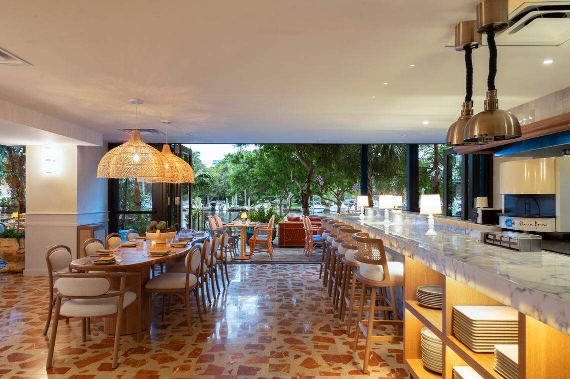 The counter space at Elia restaurant at River Landing.