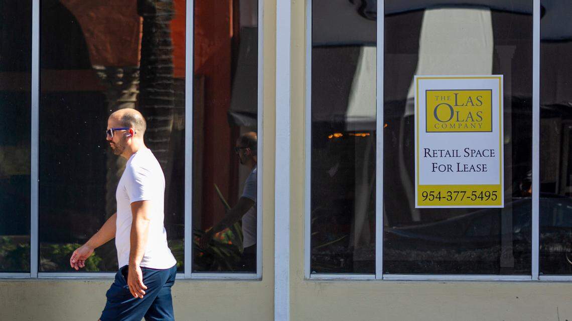 Downtown Fort Lauderdale’s retail roster is as full as it’s been in a decade. Above: A retail space is available for lease on East Las Olas Boulevard in Fort Lauderdale, on Monday, April 26, 2021.