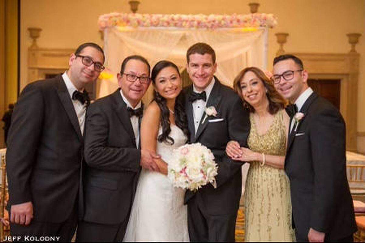 The Spiegel family at their daughter Rachel’s wedding.