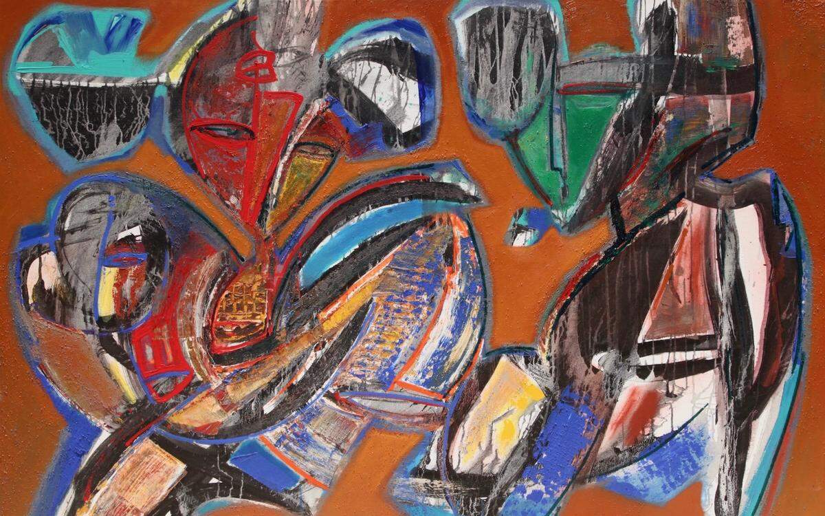Phillipe Dodard’s “6-Moment Decisif” will be on display through Sunday at the Art Africa Miami Fair at the Historic Overtown Lyric Theatre.