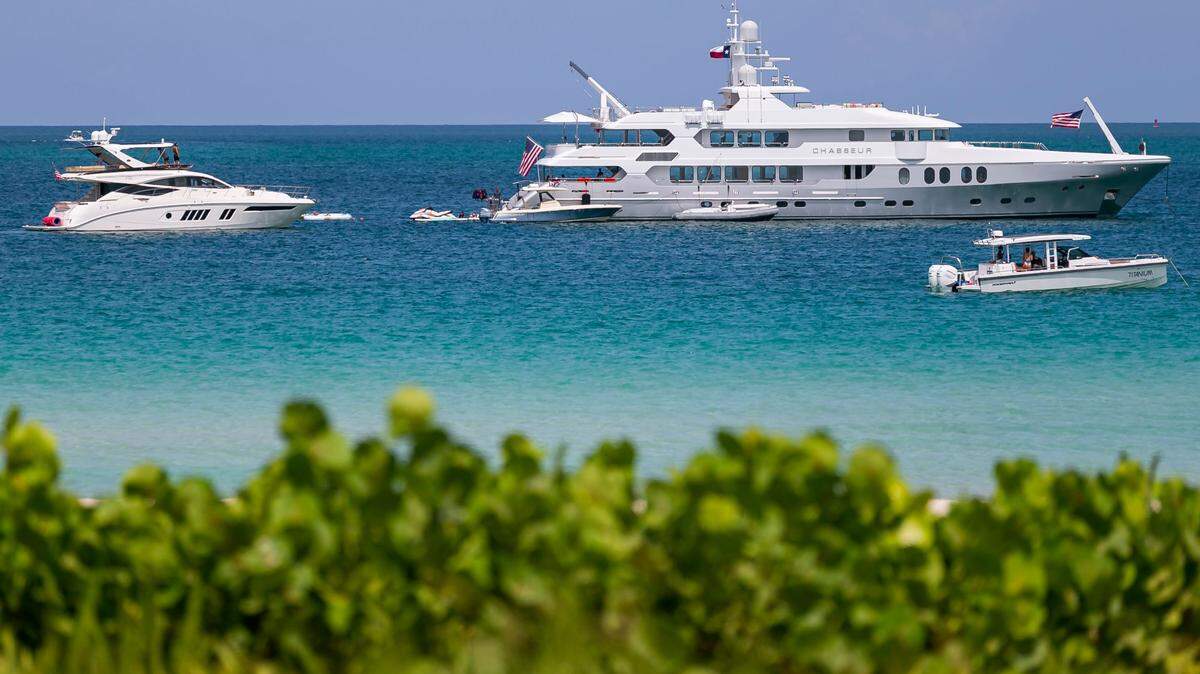 File photo of boats anchored near South Beach in July 2020.